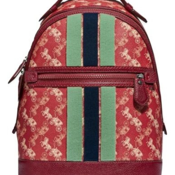 Coach Barrow Backpack Horse And Carriage Print
